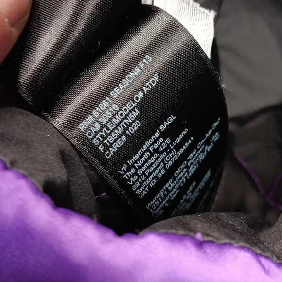The North Face Purple Quilted 550 Down Puffer Jacket